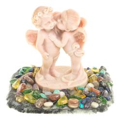 Сувенир &quot;Поцелуй&quot; из змеевика и мраморной крошки — 