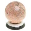 Шар "Антистресс" из розового мрамора 9 см на подставке фото 1 — 