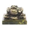 Статуэтка "Жаба на деньгах" бронза змеевик фото 3 — 