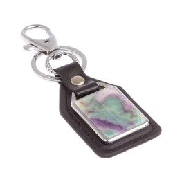 Брелок для ключей с накладкой из зеленого флюорита — 