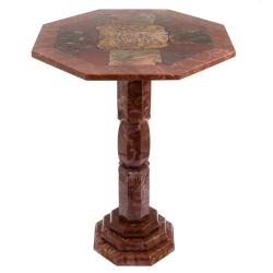 Стол из лемезита и яшмы №4 — 