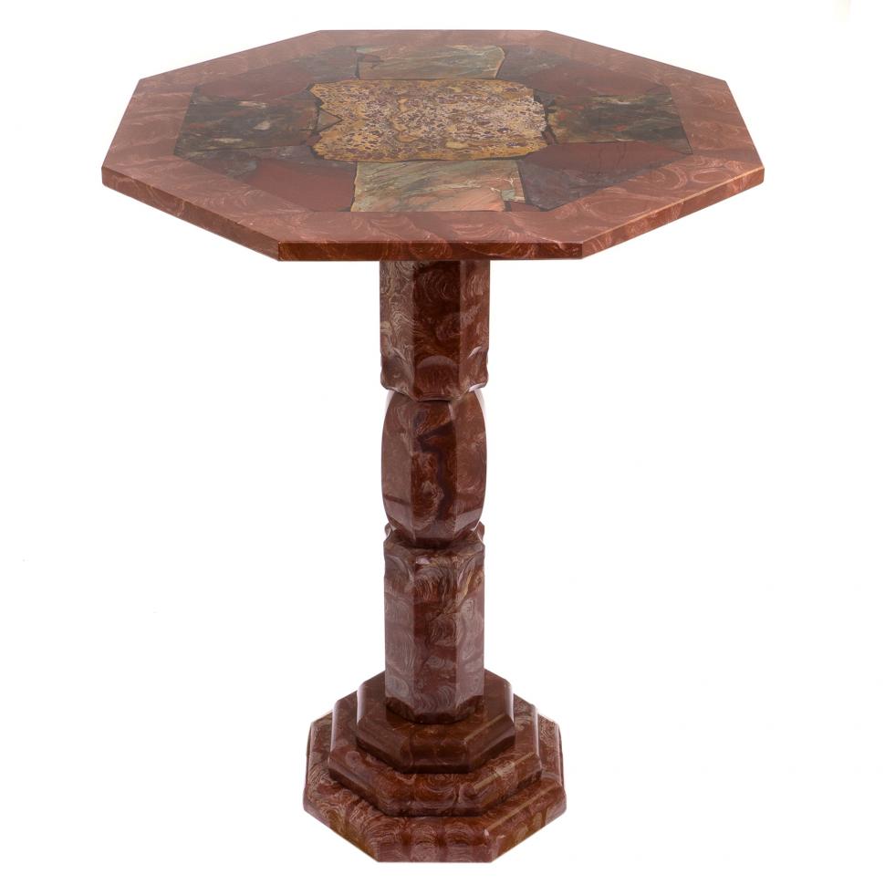 Стол из лемезита и яшмы №4 фото 1 — 