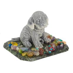 Сувенир &quot;Щенок сидит&quot; из мрамолита — 