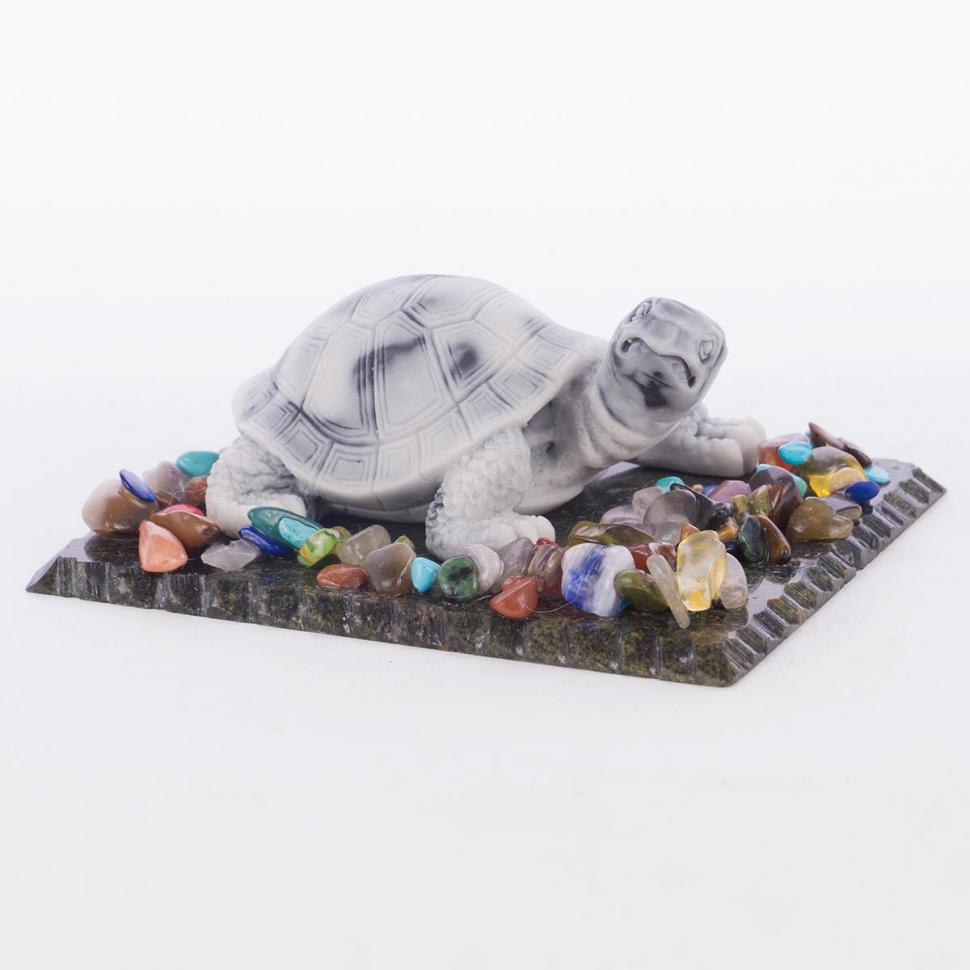 Сувенир "Черепаха большая №1" из мрамолита фото 1 — 