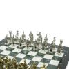 Шахматы "Римские воины" доска 44х44 см из мрамора и змеевика фото 4 — 