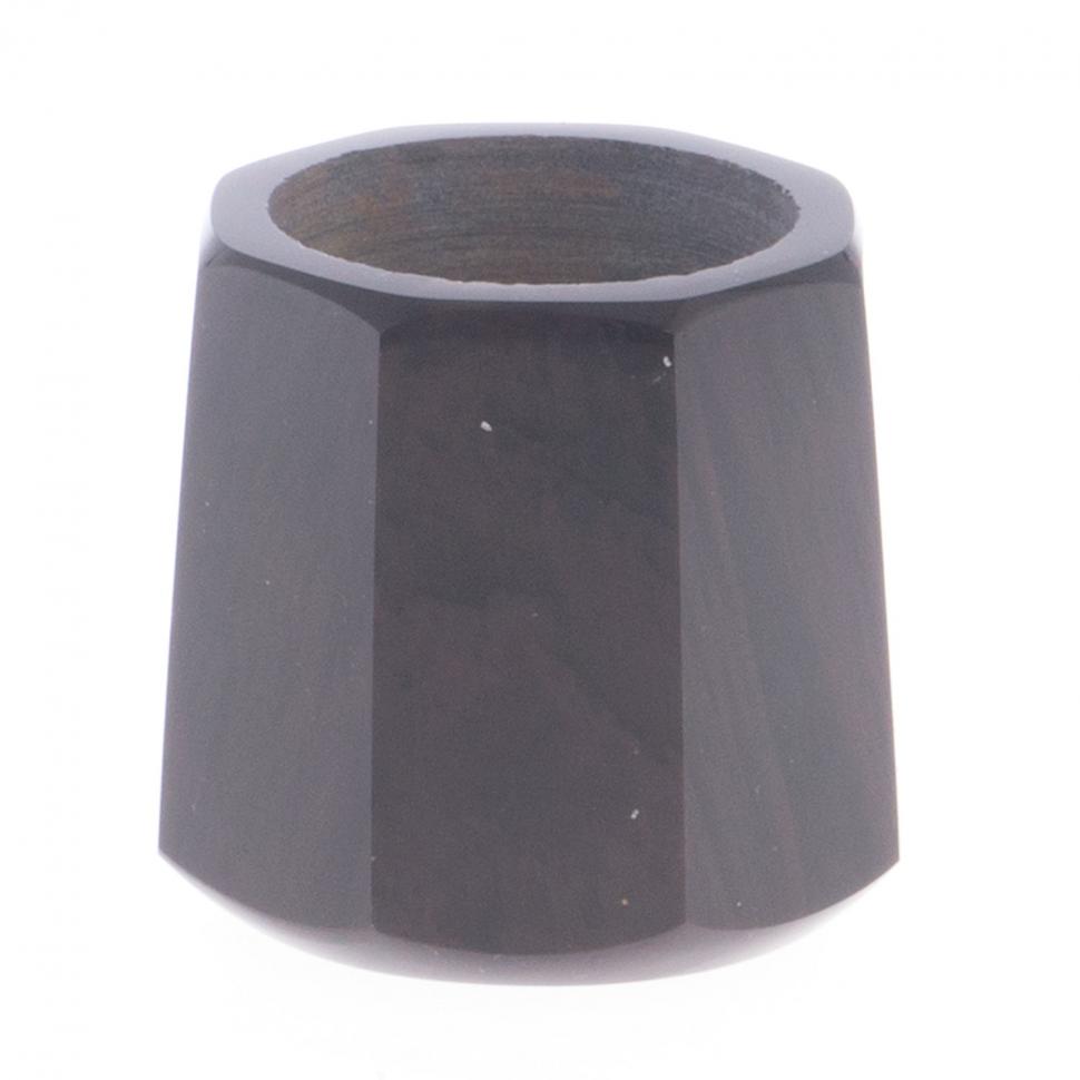 Подсвечник из коричневого обсидиана со свечой 6х6х5,5 см фото 1 — 