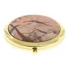Зеркало круглое из яшмы цвет золото фото 3 — 