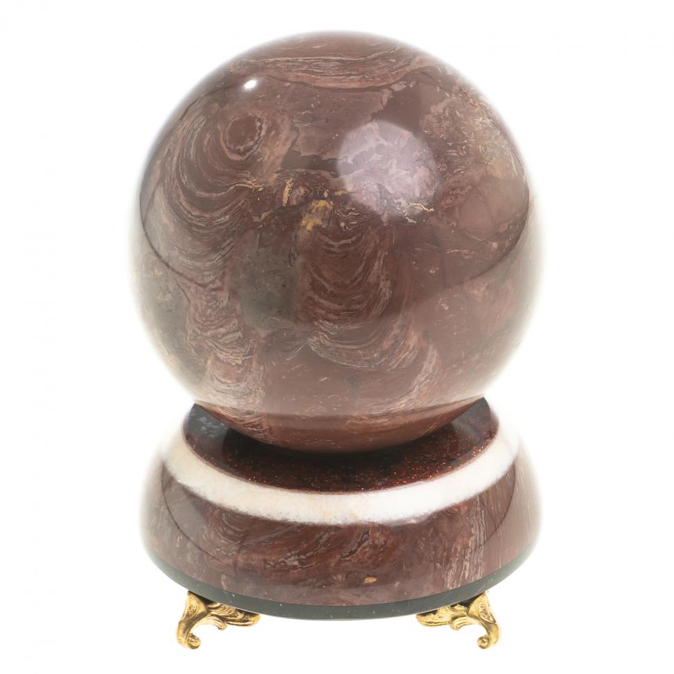 Сувенир "Шар Антистресс" 10,5 см из лемезита на подставке фото 1 — 