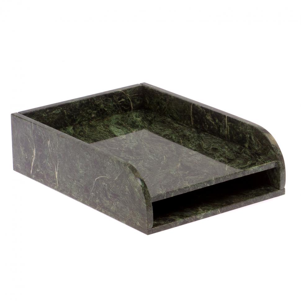 Лоток для бумаг А4, двухярусный, змеевик фото 1 — 