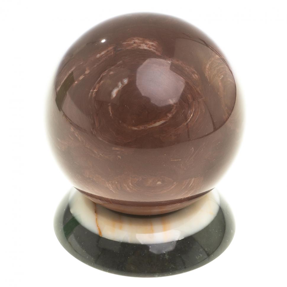 Шар "Антистресс" из лемезита 9 см на подставке фото 1 — 