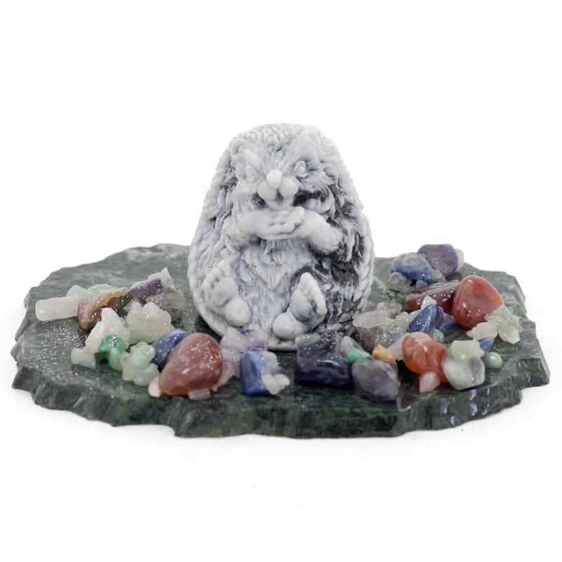 Сувенир из мрамолита "Ежик сидит" фото 1 — 