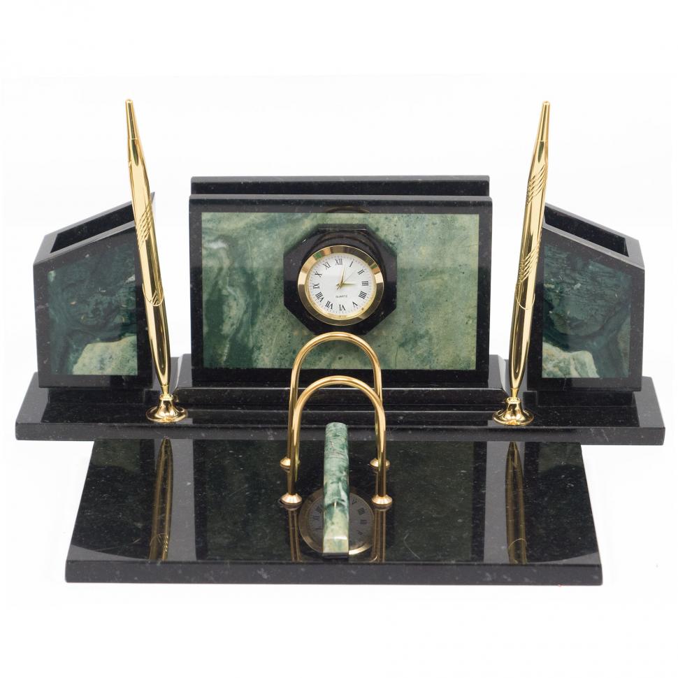 Письменный набор "Стенка" камень офиокальцит фото 1 — 