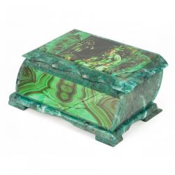 Шкатулка Хозяйка медной горы с иллюстрацией под малахит н3 22х13х9 см — 