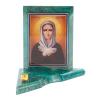 Икона с подсвечником Ксения Петербуржская малая из змеевика 9,5х9,5х10 см фото 1 — 