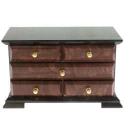 Комод из лемезита 5 ящиков 24х13х14 см — 