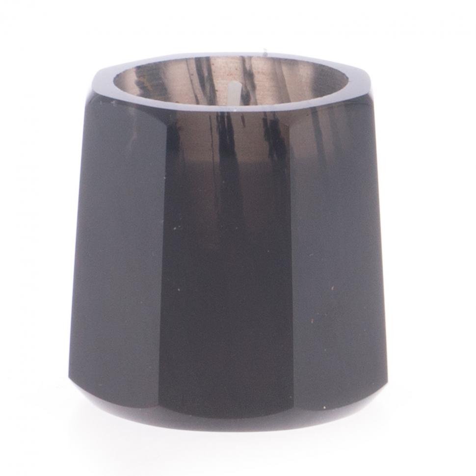 Подсвечник из черного обсидиана со свечой 6х6х6 см фото 1 — 