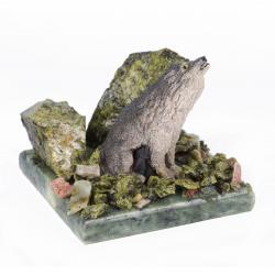 Сувенир &quot;Волк воющий&quot; змеевик — 