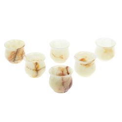 Набор стопок из оникса в футляре 6 шт 5х5х4,5 см (2х2) — 