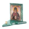 Икона с подсвечником Святой Лука малая из змеевика 9,5х9,5х10 см фото 2 — 