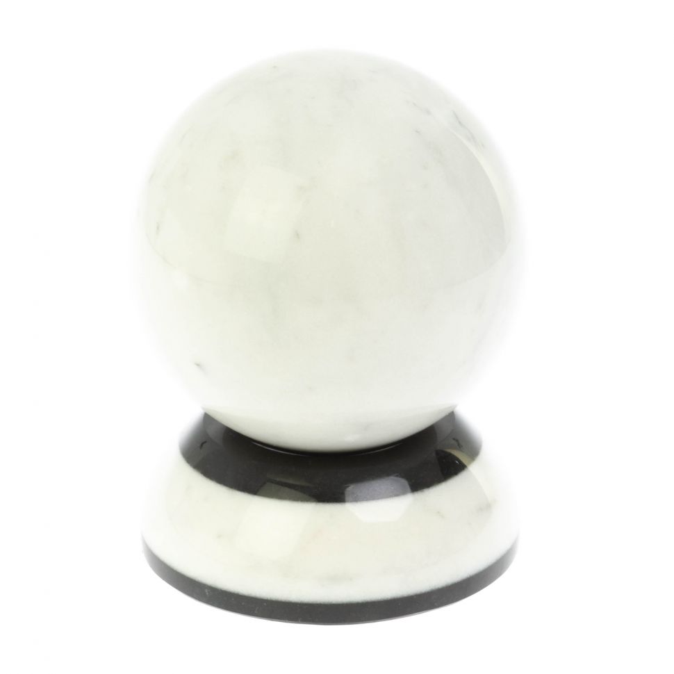 Шар 10 см на подставке из белого мрамора фото 1 — 