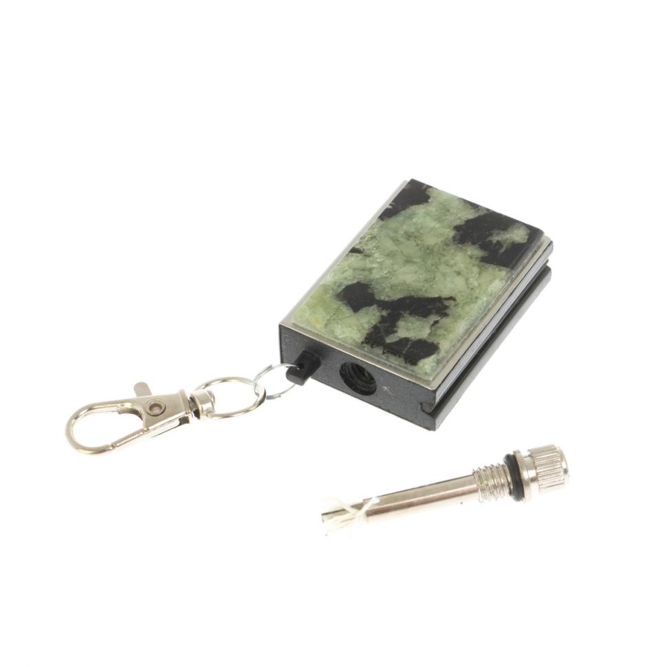 Брелок огниво "Вечная спичка" с накладкой из камня желтый аппатит2,8х1,3х5 см фото 1 — 