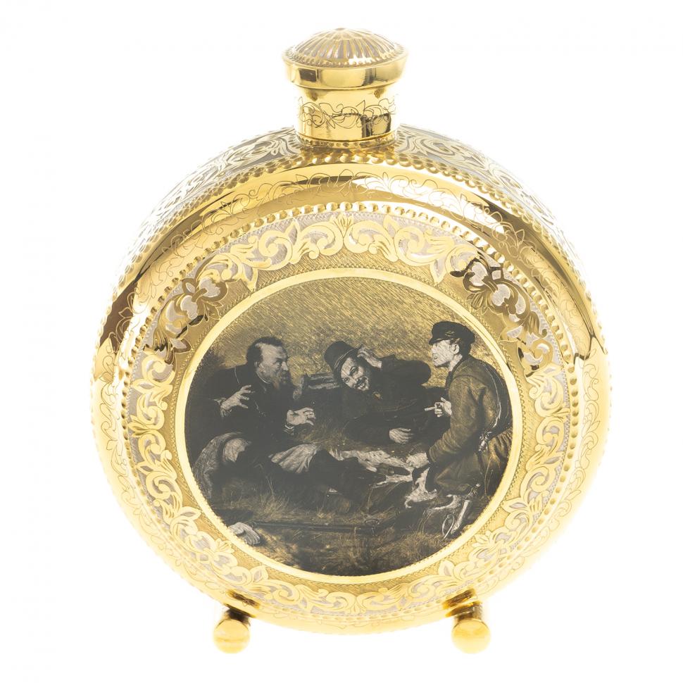 Фляжка "Охотники" Златоуст фото 1 — 