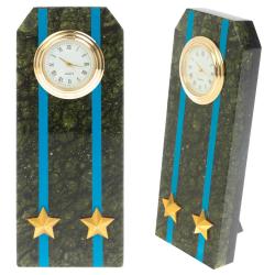 Часы &quot;Погон подполковник ВВС, ВКС, ВДВ&quot; серпентинит — 