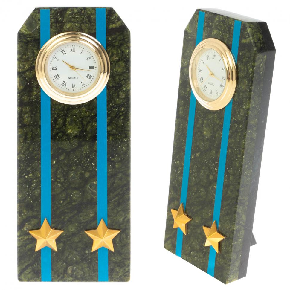 Часы "Погон подполковник ВВС, ВКС, ВДВ" серпентинит фото 1 — 