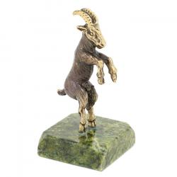 Сувенирная статуэтка &quot;Козел на дыбах&quot; бронза камень — 