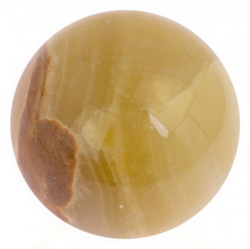 Шар из оникса медовый 7,5 см (3) фото 1 — 
