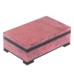 Шкатулка из родонита 12х7,5х4 см — 