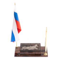 Мини-набор &quot;Карта Российской Федерации&quot; из коричневого обсидиана — 