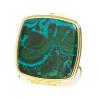 Зеркальце карманное складное из малахита с хризоколлой цвет золото фото 2 — 