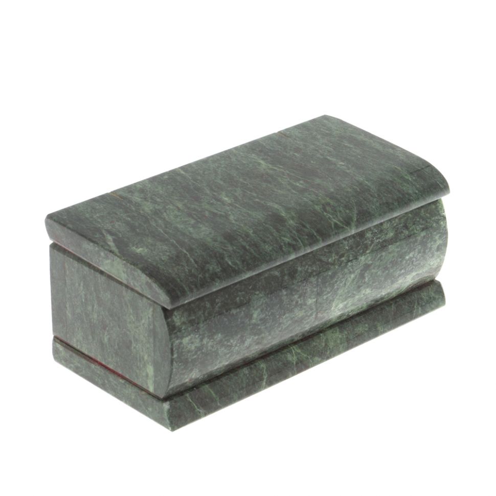 Шкатулка из шабровского змеевика 15х7,5х6 см фото 1 — 