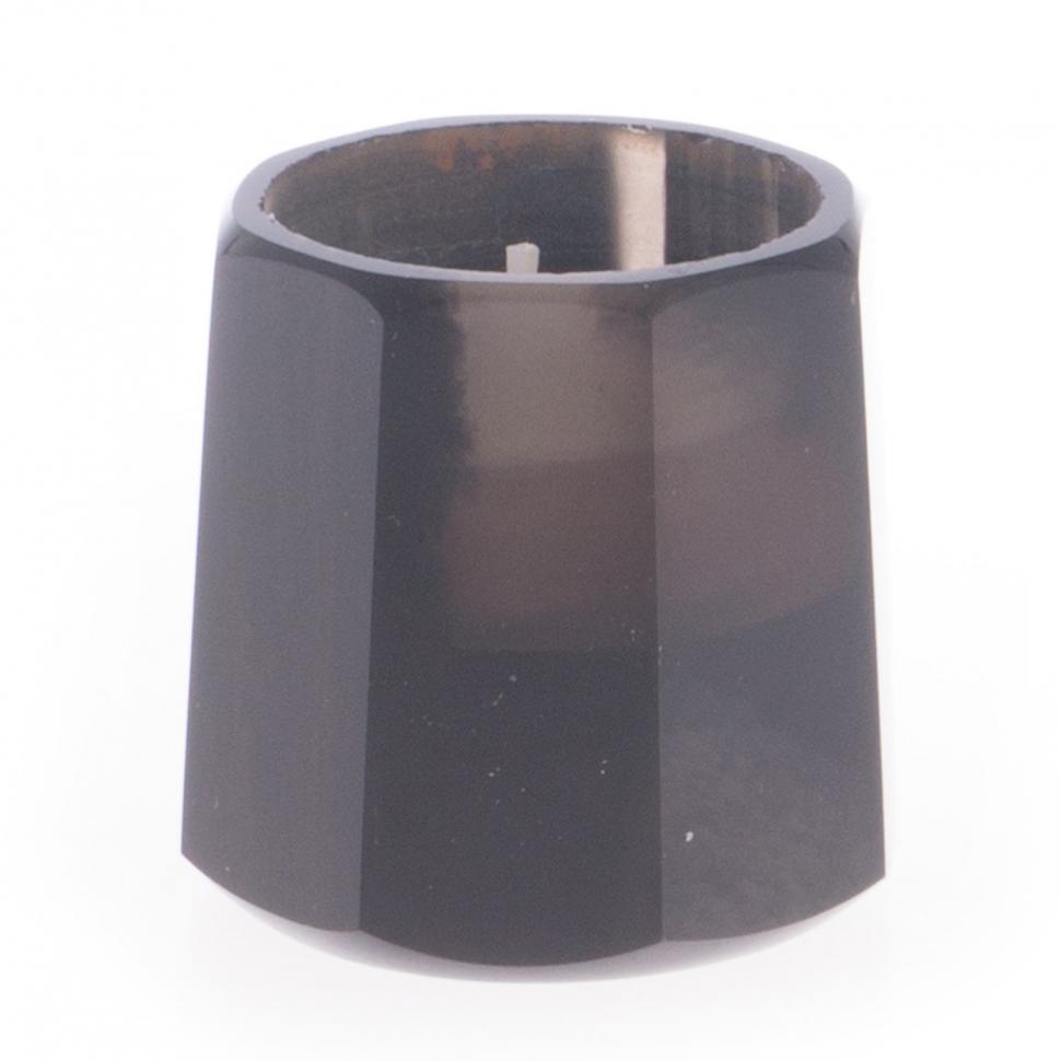Подсвечник из обсидиана со свечой 6х6х4,5 см фото 1 — 