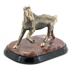 Статуэтка из бронзы на подставке из креноида &quot;Жеребец&quot; — 