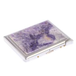 Портсигар 10 сигарет с зажигалкой камень флюорит — 