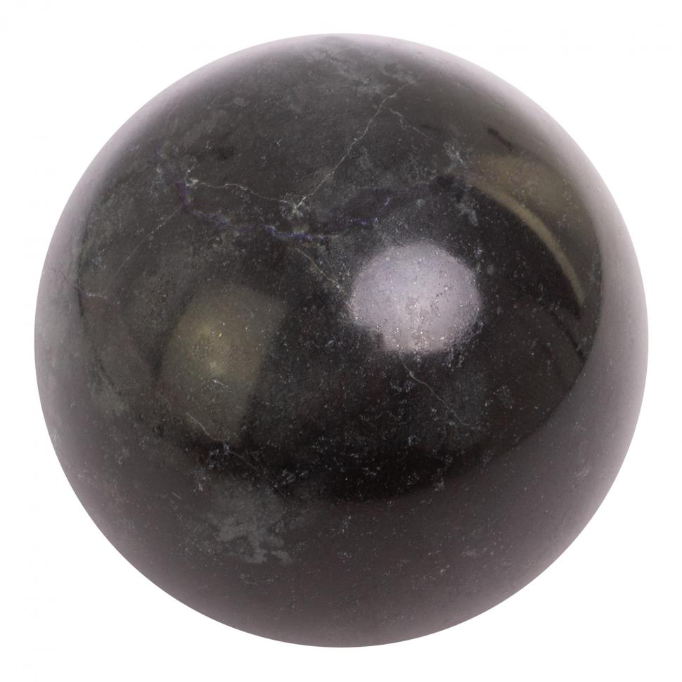 Шар из черного змеевика 6,5 см фото 1 — 