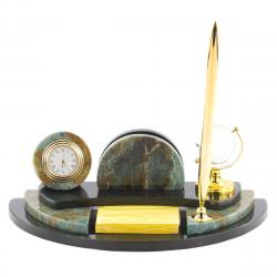 Настольный мини-набор &quot;Глобус&quot; камень офиокальцит — 