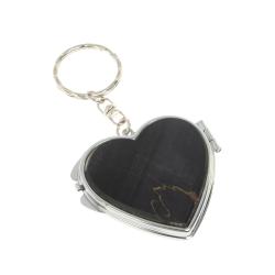Складное зеркало брелок из соколиного глаза сердце — 