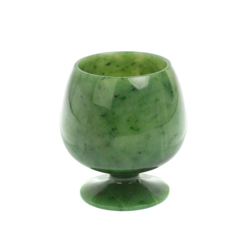 Коньячный бокал из нефрита 280 мл 8,5х8,5х9 см фото 1 — 