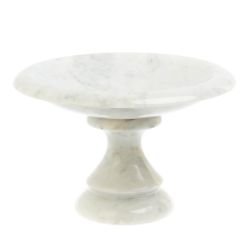 Ваза для фруктов из белого мрамора 22х22х15 см — 
