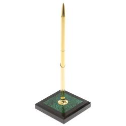 Подставка под ручку из малахита 7х7х21,5 см — 