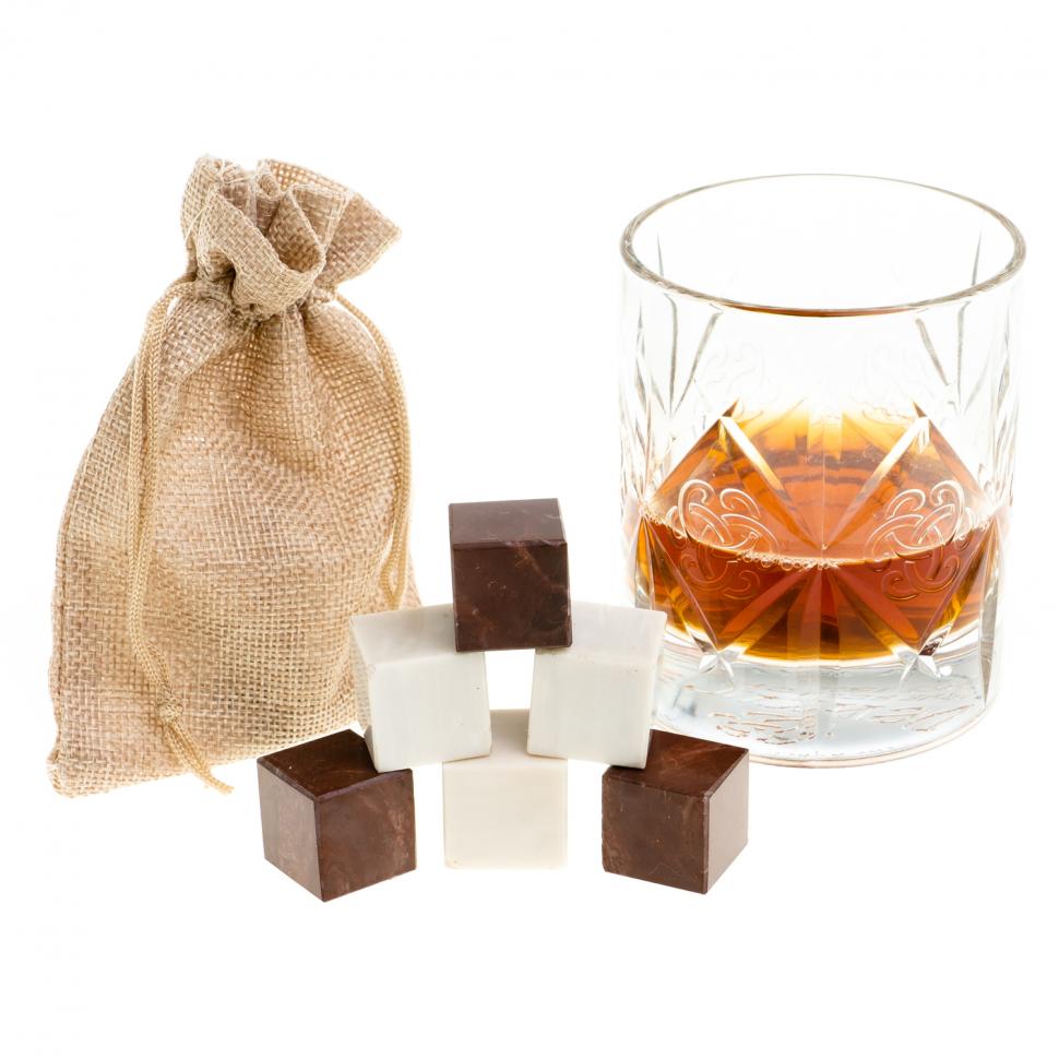 Камни для виски 6 кубиков микс лемезит, мрамор фото 1 — 