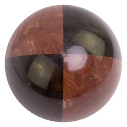 Шар 10 см из лемезита и черного змеевика — 