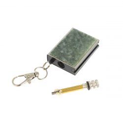 Брелок огниво &quot;Вечная спичка&quot; с накладкой из камня жадеит 2,8х1,3х5 см — 