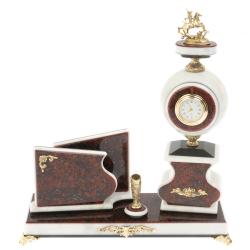 Письменный настольный набор &quot;Георгий Победоносец&quot; мрамор — 