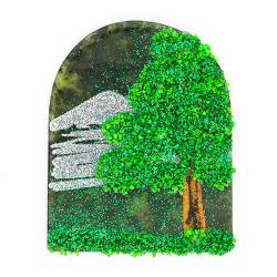 Магнит с рисунком &quot;Арка&quot; малый камень змевик — 