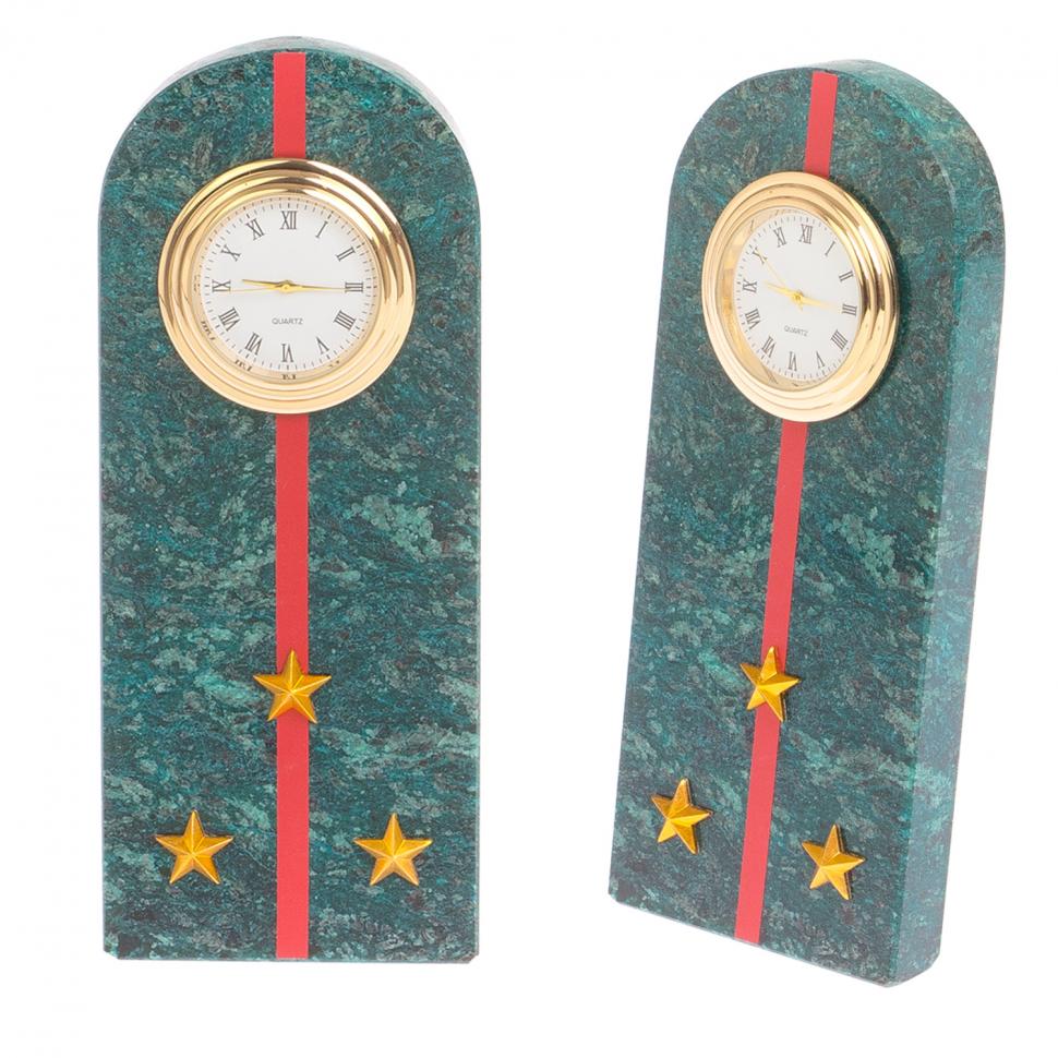 Часы "Погон старший лейтенант МВД" нового образца змеевик фото 1 — 