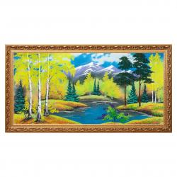 Картина &quot;Осенний пейзаж&quot; багет №7 47х87 см, каменная крошка — 